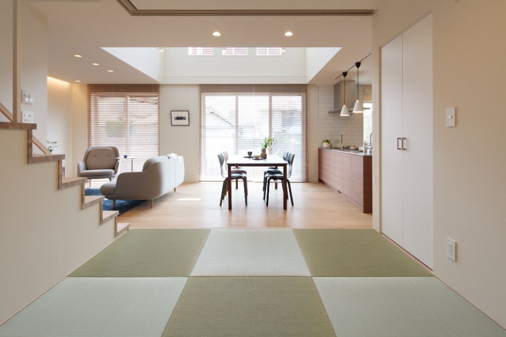 四角い畳を使用した和室